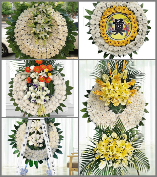 辽宁沈阳于洪区平罗街道花圈速递